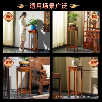 Rack de fleurs en bois massif chinois